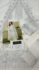 Maryam Hussain Luxury Net Embroidered 3 Piece Unstitched