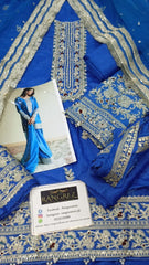 Erum khan Embroidered Raw Silk Luxury Dress 3 Piece Unstitched