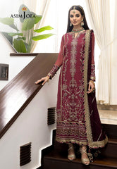 Asim Jofa Luxury Chiffon Embroidered 3 piece Unstitched