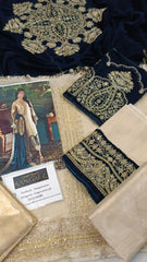 Zainab Chottani Heavy Embroidered Velvet 3 Piece Unstitched / Stitched