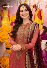 Asim Jofa Luxury Chiffon Embroidered 3 piece Unstitched