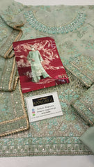 Flossie Luxury Embroidered Chiffon 3 Piece Unstitched / Stitched