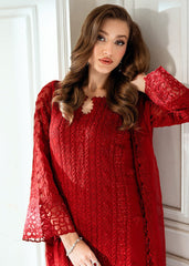 Azure Luxury Chiffon Embroidered 3 Piece Unstitched