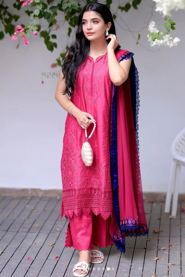 Republic Chikankari Embroidered Lawn 3 Piece Unstitched / Stitched