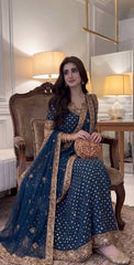 Haris Shakeel Embroidered Chiffon Collection 3 Piece Unstitched / Stitched
