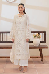 Imrozia Luxury Cotton With Chiffon Dupata 3piece Unstitched / Stitched