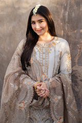 Imrozia Formal Embroidered Soft Net Dress 3 Piece Unstitched / Stitched