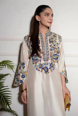 Alizay Saad Luxury Raw Silk Embroidered 3ePiec Unstitched / Stitched