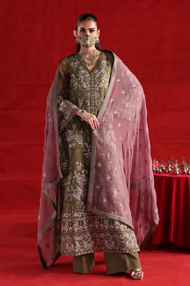 Flossie Luxury Embroidered Chiffon 3 Piece Unstitched / Stitched