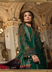 Maria B Green Embroidered Chiffon Luxury 3 Piece Unstitched