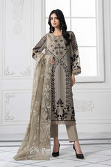Maria B Luxury Lawn Chikan kari Embroidery 3piece Unstitched