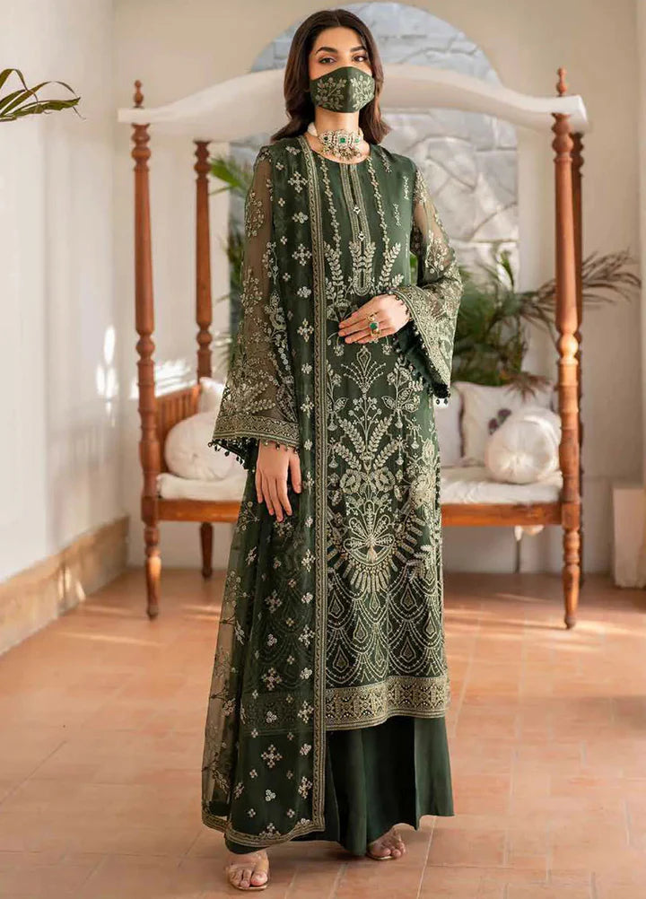 Flossie Luxury Embroidered Chiffon 3 Piece Unstitched / Stitched