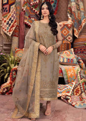 Asim Jofa Embroidered Luxury Organza 3 Piece Unstitched