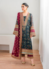 Baroque Luxury Chiffon Embroidered Dress 3 Piece Unstitched