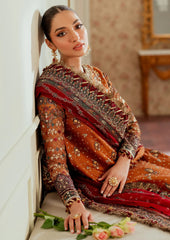 Baroque Luxury Pure Khaddi Net Embroidered 3 Piece Unstitched