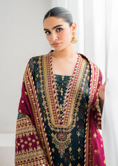 Baroque Luxury Chiffon Embroidered Dress 3 Piece Unstitched