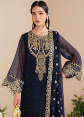 Alizeh Chiffon Embroidered & Hand Embellished 3 piece Unsitched / Stitched