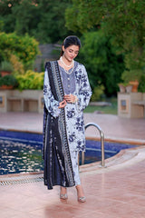 Aneela's Digital Printed Luxury Lawn Emb Collection 3Piece Unstitched / Stitched