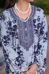 Aneela's Digital Printed Luxury Lawn Emb Collection 3Piece Unstitched / Stitched