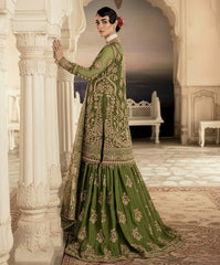 Afrozeh Dhani Gharara Net Collection 3 Piece Unstitched / Stitched