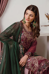 Ramsha Embroidered Chiffon 3 Piece Unstitched / Stitched