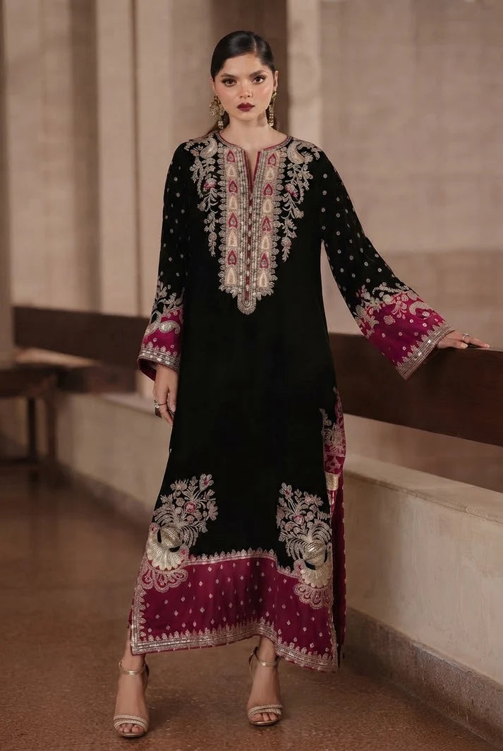 Ethnic Luxury Silk Collection Embroidered 3 piece Unstitched / Stitched