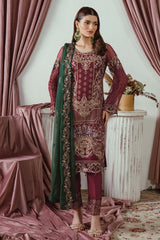 Ramsha Embroidered Chiffon 3 Piece Unstitched / Stitched