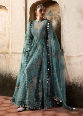 Hussain Rehar Net Maxi Wedding Collection Hand Work 3 Piece Unstitched / Stitched