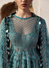 Hussain Rehar Net Maxi Wedding Collection Hand Work 3 Piece Unstitched / Stitched