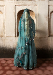 Hussain Rehar Net Maxi Wedding Collection Hand Work 3 Piece Unstitched / Stitched