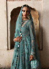 Hussain Rehar Net Maxi Wedding Collection Hand Work 3 Piece Unstitched / Stitched