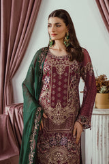 Ramsha Embroidered Chiffon 3 Piece Unstitched / Stitched