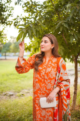 Aneela's Luxury Lawn Emb Collection 3Piece Unstitched / Stitched