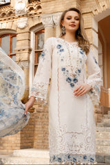 Maria B Embroidered And Chicken Kari Luxury Lawn 3 Piece Unstitched