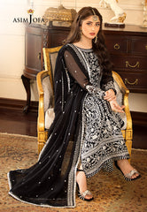 Asim Jofa Luxury Embroidered Chiffon 3 Piece Unstitched