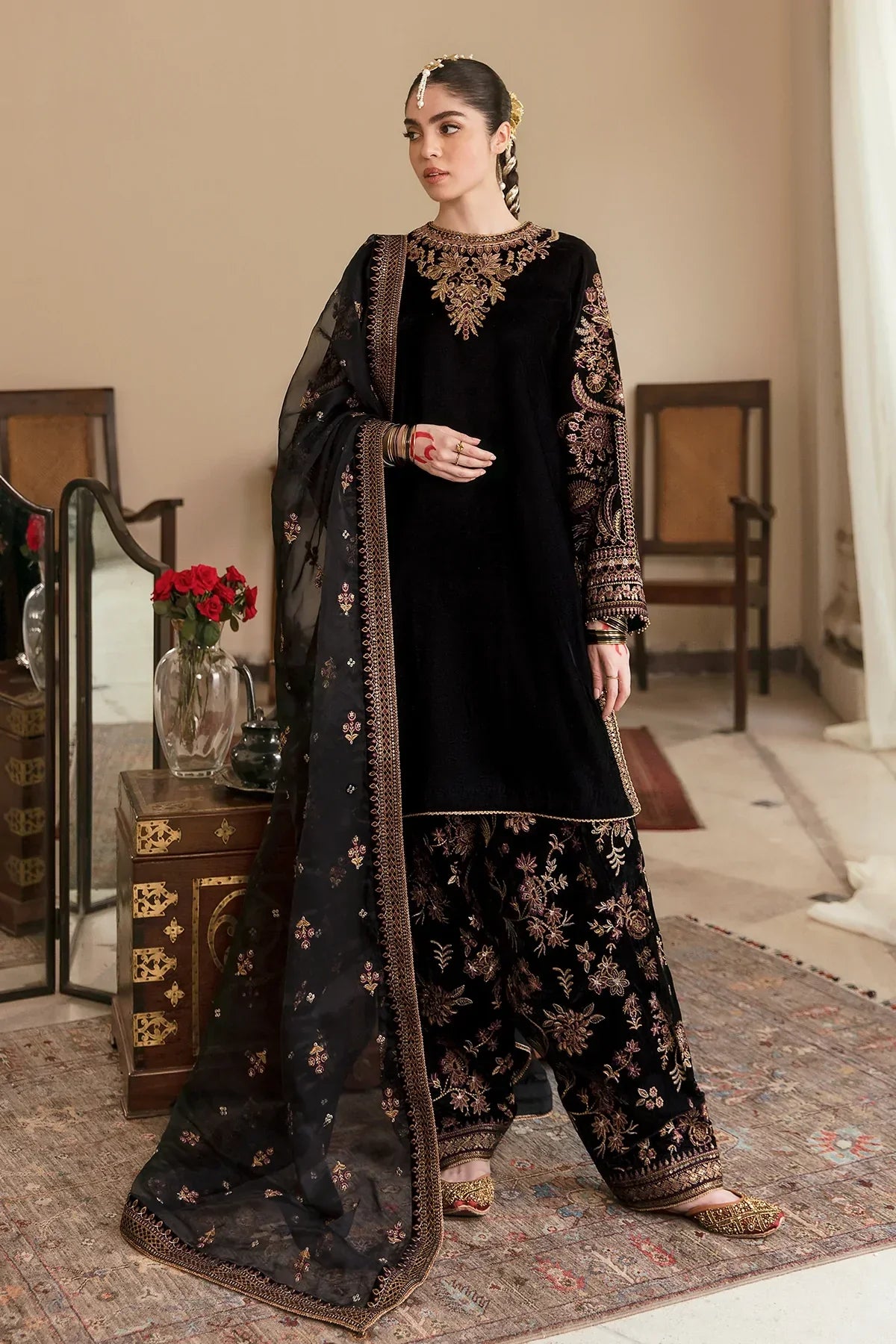 Baroque Embroidered Chiffon 3 Piece Unstitched