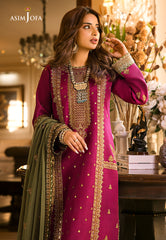 Asim Jofa Luxury Chiffon Embroidered 3 Piece Unstitched