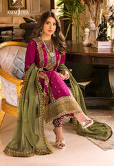 Asim Jofa Luxury Chiffon Embroidered 3 Piece Unstitched