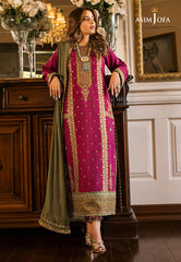 Asim Jofa Luxury Chiffon Embroidered 3 Piece Unstitched