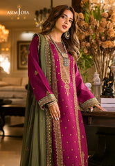 Asim Jofa Luxury Chiffon Embroidered 3 Piece Unstitched