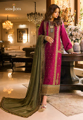 Asim Jofa Luxury Chiffon Embroidered 3 Piece Unstitched