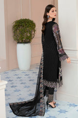 Ramsha Sequins Embroidered Organza 3 Piece Unstitched