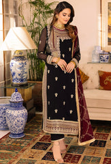 Asim Jofa Embroidered Luxury Chiffon 3 Piece Unstitched