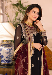 Asim Jofa Embroidered Luxury Chiffon 3 Piece Unstitched