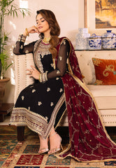 Asim Jofa Embroidered Luxury Chiffon 3 Piece Unstitched