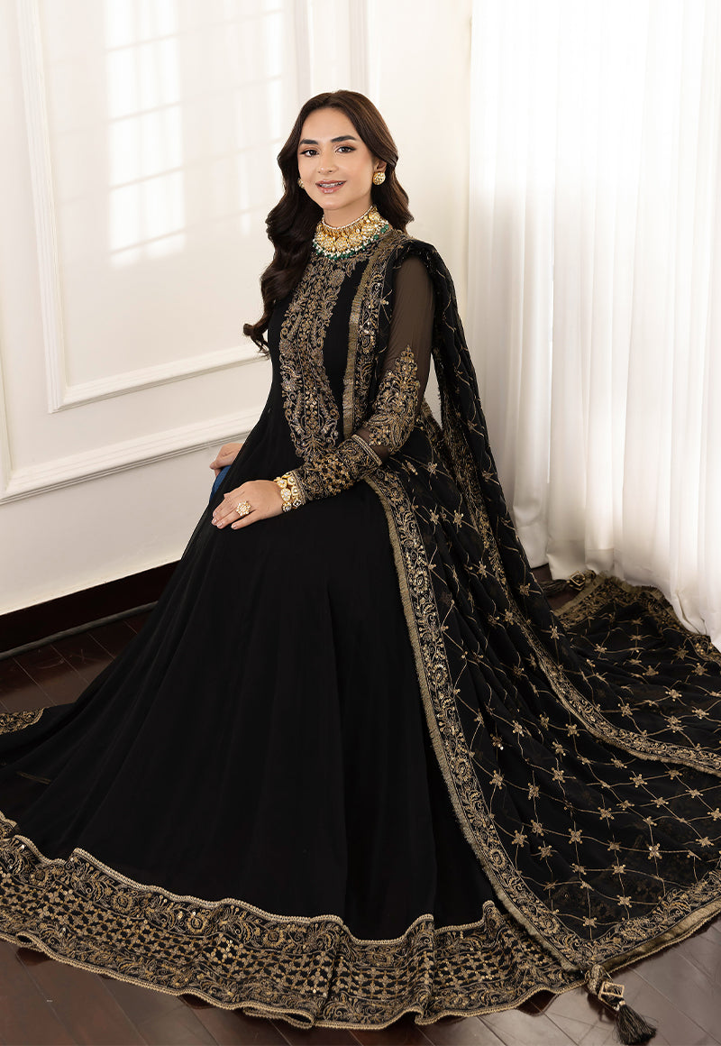 Asim Jofa Embroidered Luxury Chiffon 3 Piece Unstitched