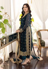 Asim Jofa Embroidered Chiffon 3 Piece Unstitched