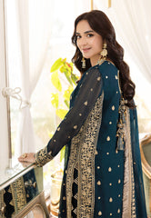 Asim Jofa Embroidered Chiffon 3 Piece Unstitched