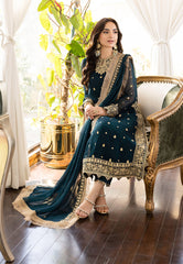 Asim Jofa Embroidered Chiffon 3 Piece Unstitched