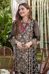 Azure Luxury Chiffon Embroidered 2 Piece Unstitched